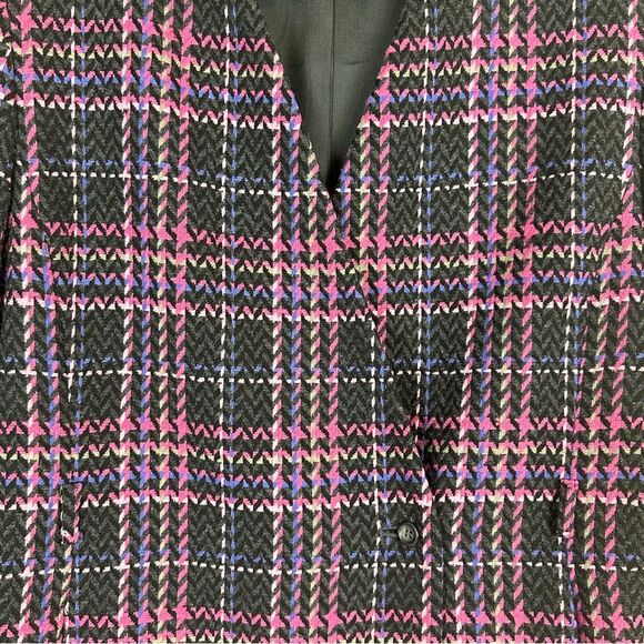 VTG Pendleton Black Pink Plaid Wool Blazer 10 - Picture 2 of 8